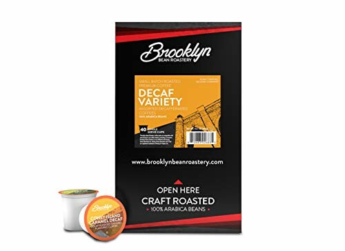 Brooklyn Bean Roastery Decaf Variety coffee box with K-Cup.